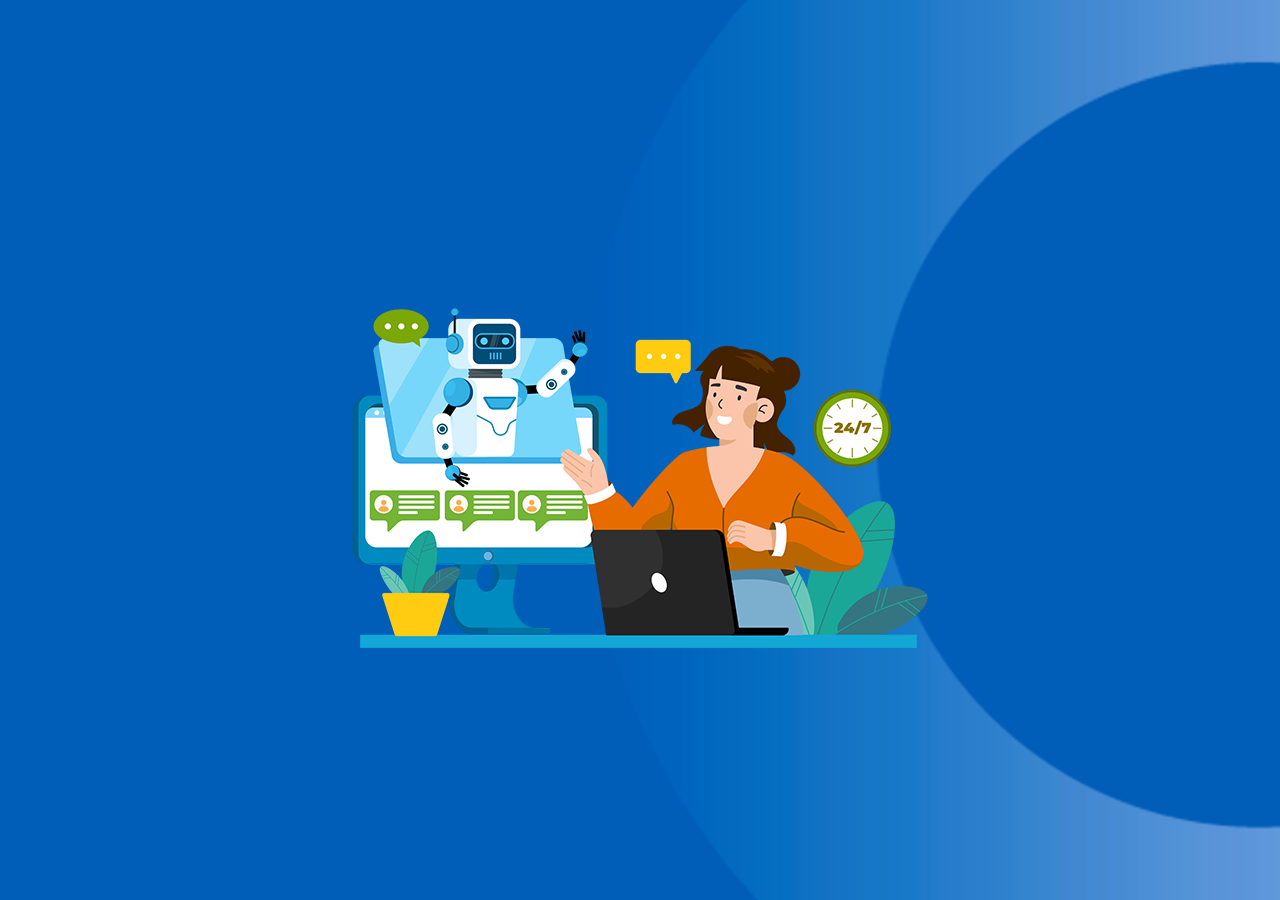 Chatbot coming out of computer